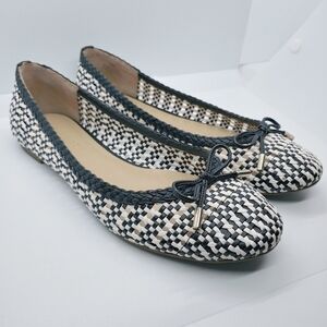 Talbots Olympia Open Weave Bi-Color Ballet Flats Sz 8
